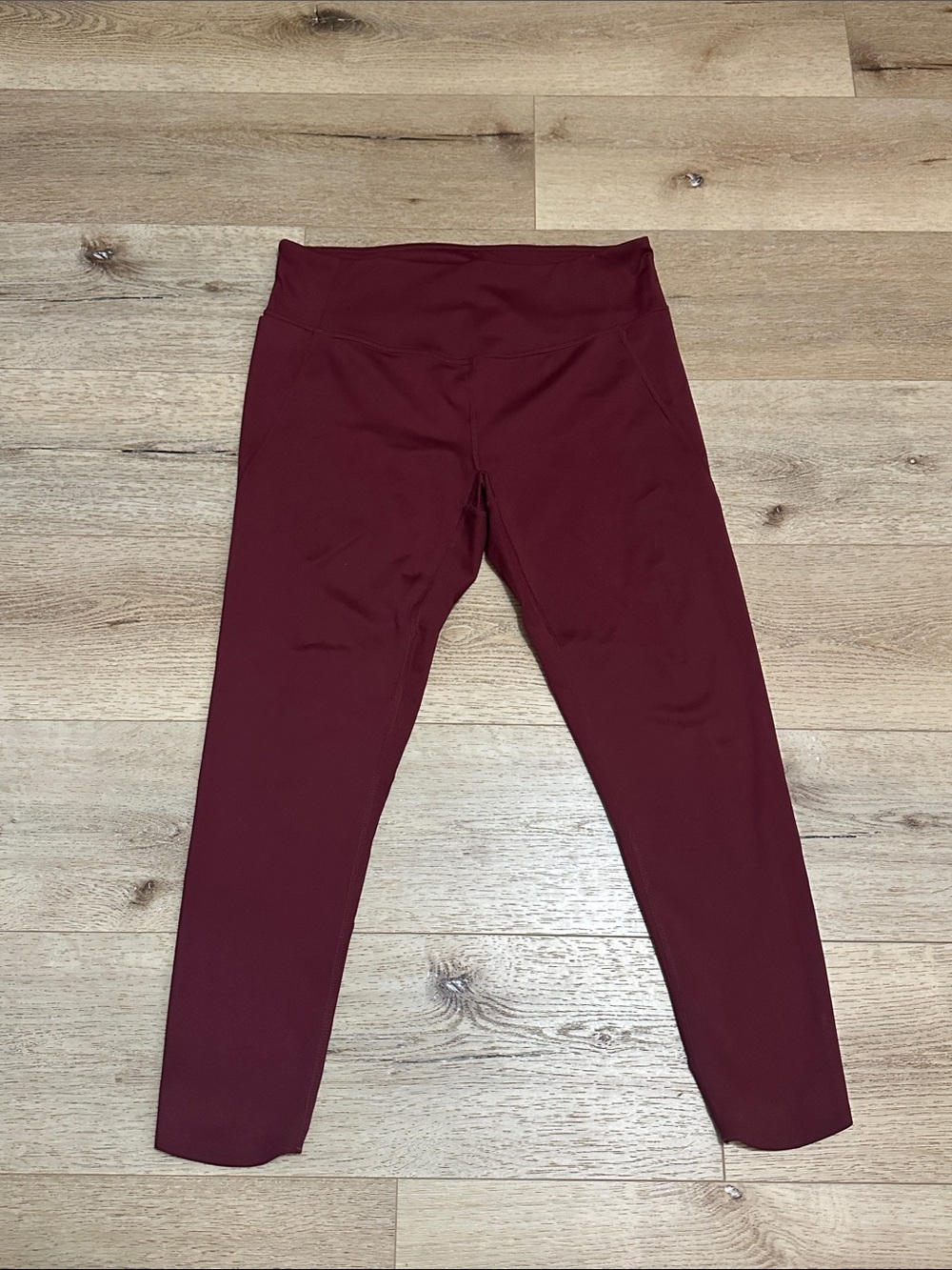 Women's High-Rise Maroon Active Leggings